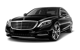 Mercedes S-Class driven by a chauffeur from Limhamns Hyrverk