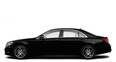 Mercedes S-Class black limousine which can also be used for economy class taxi